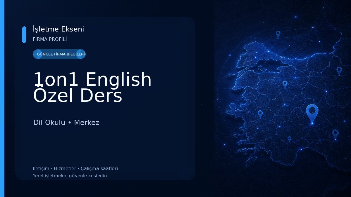 1on1 English Özel Ders 