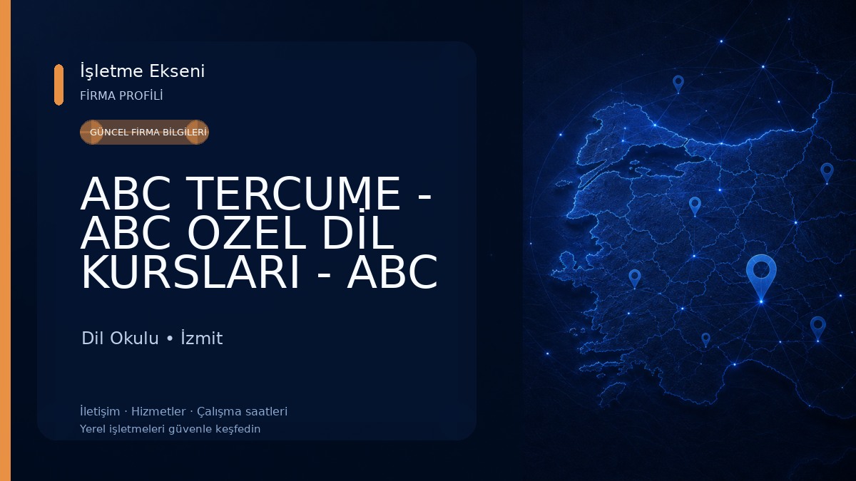 ABC TERCUME - ABC OZEL DİL KURSLARI - ABC YURTDISI EGITIM Dil Okulu