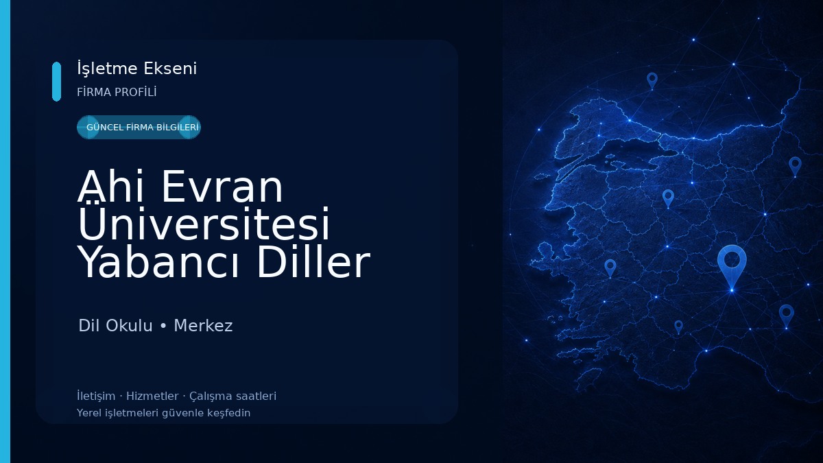 Ahi Evran Üniversitesi Yabancı Diller Yüksekokulu