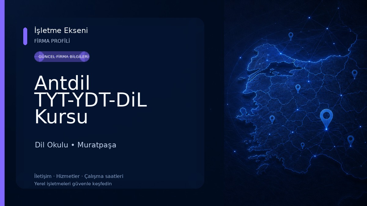 Antdil TYT-YDT-DiL Kursu Dil Okulu