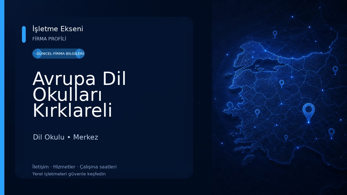 Avrupa Dil Okulları Kırklareli Dil Okulu