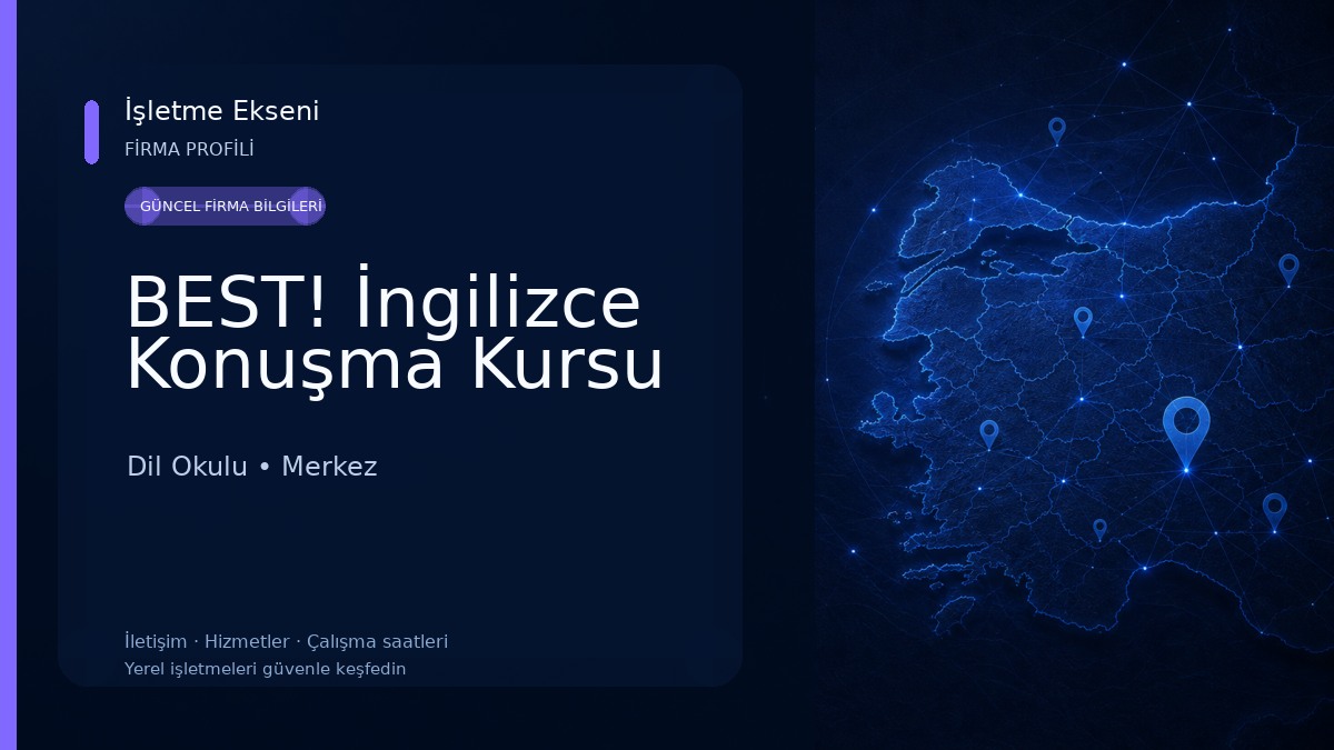 BEST! İngilizce Konuşma Kursu Dil Okulu