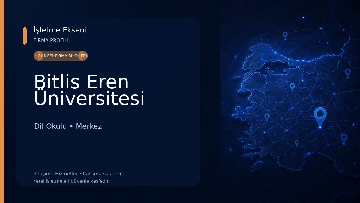 Bitlis Eren Üniversitesi Dil Okulu