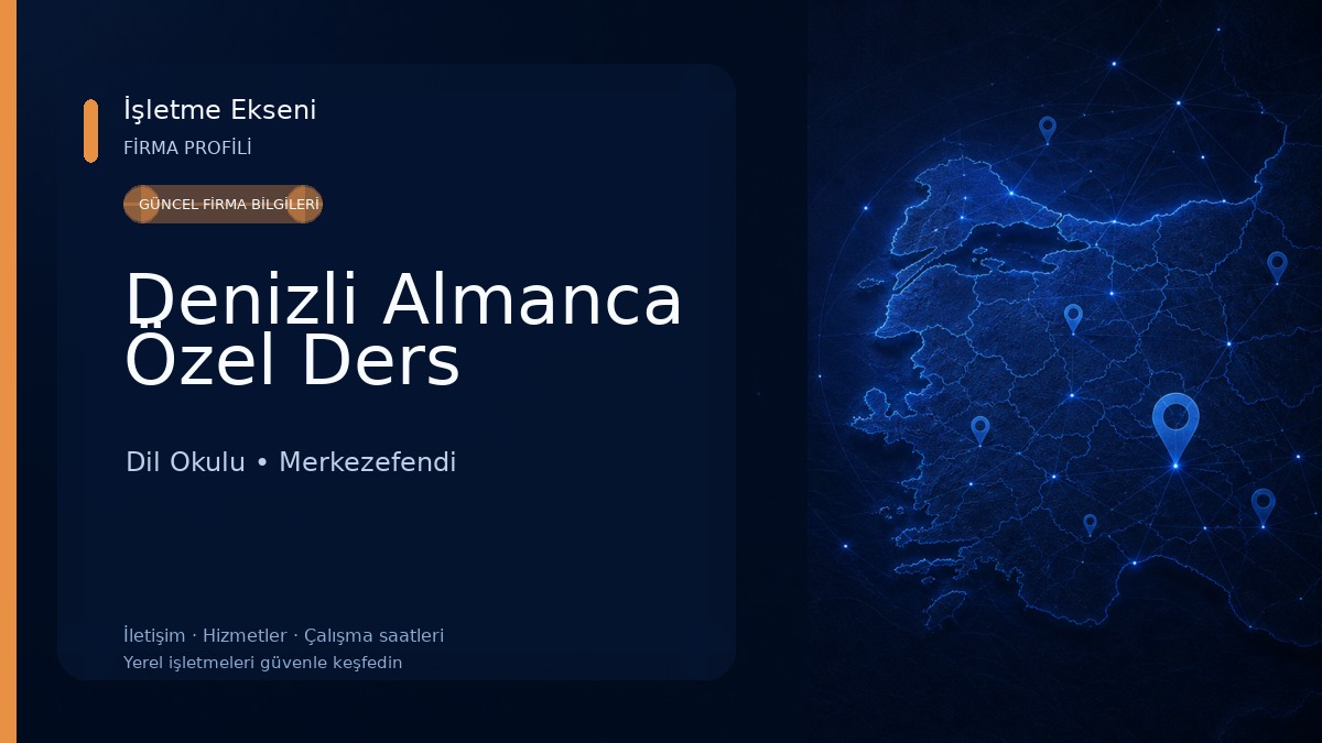 Denizli Almanca Özel Ders Dil Okulu