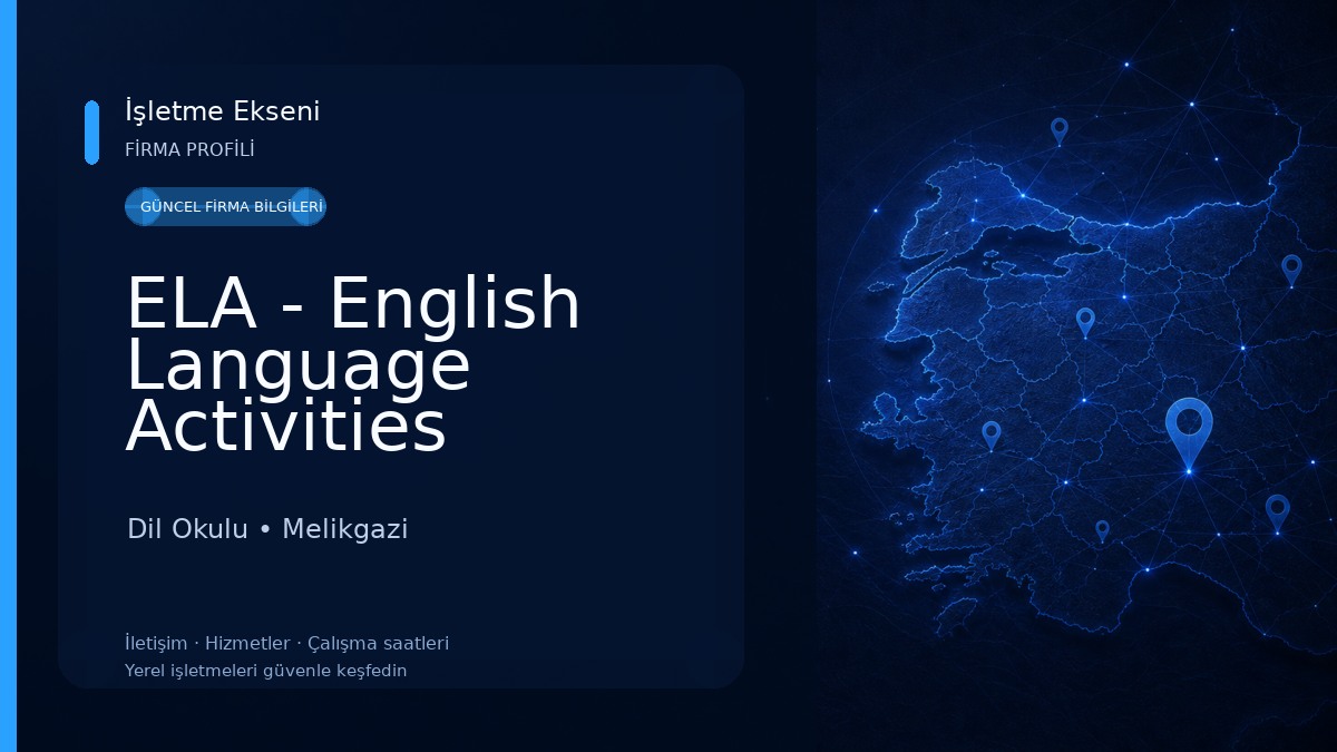 ELA - English Language Activities Dil Okulu