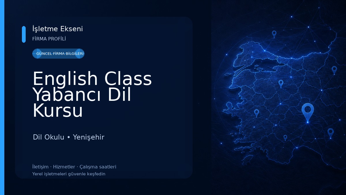 English Class Yabancı Dil Kursu Dil Okulu