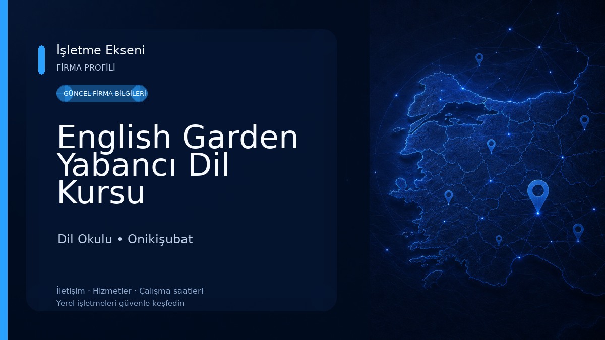 English Garden Yabancı Dil Kursu Dil Okulu