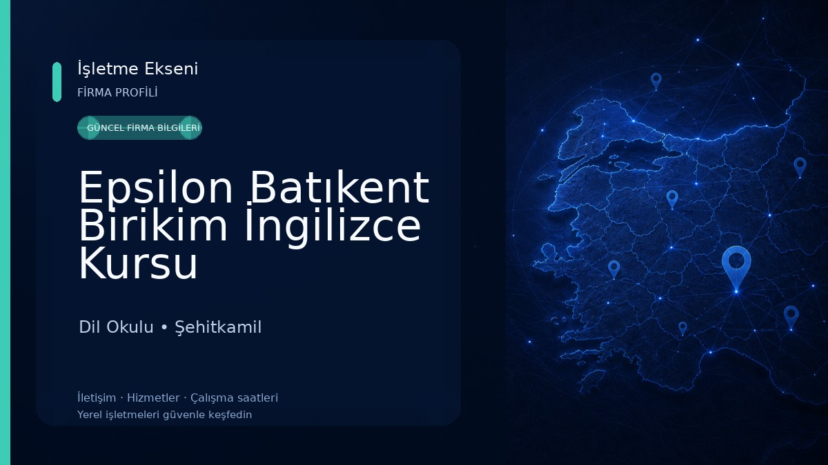 Epsilon Batıkent Birikim İngilizce Kursu Dil Okulu