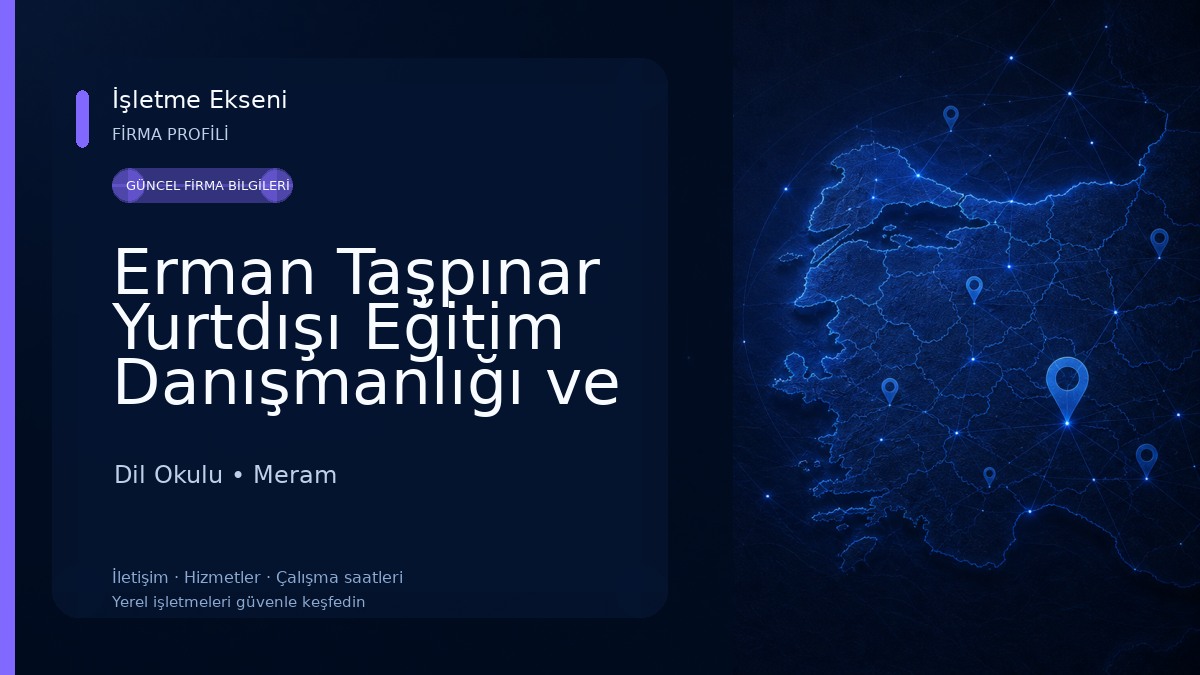 Erman Taşpınar Yurtdışı Eğitim Danışmanlığı ve Vize Hizmetleri