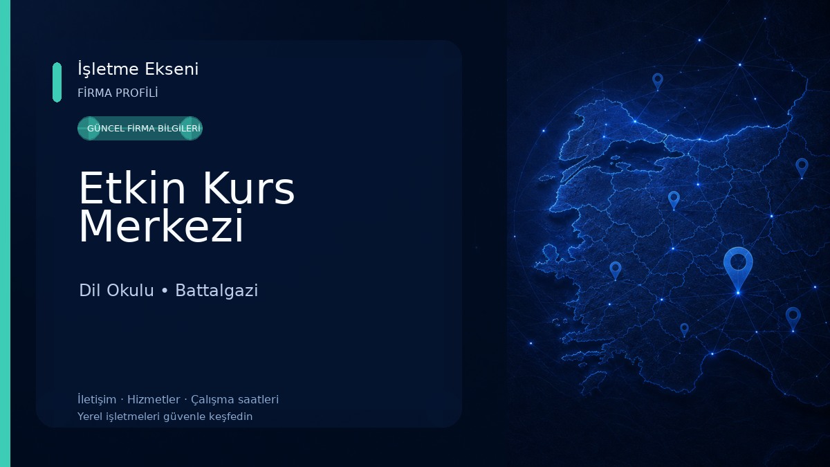 Etkin Kurs Merkezi Dil Okulu