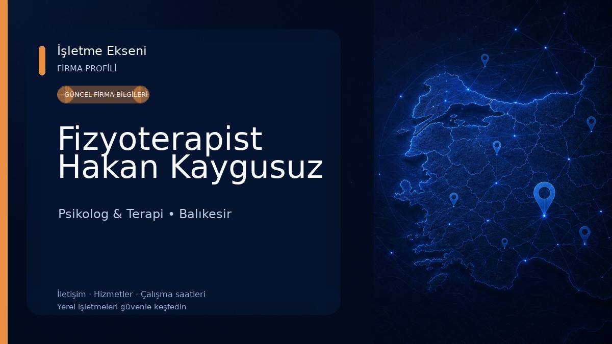 Fizyoterapist Hakan Kaygusuz Psikolog & Terapi