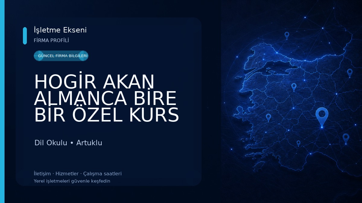 HOGİR AKAN ALMANCA BİRE BİR ÖZEL KURS 