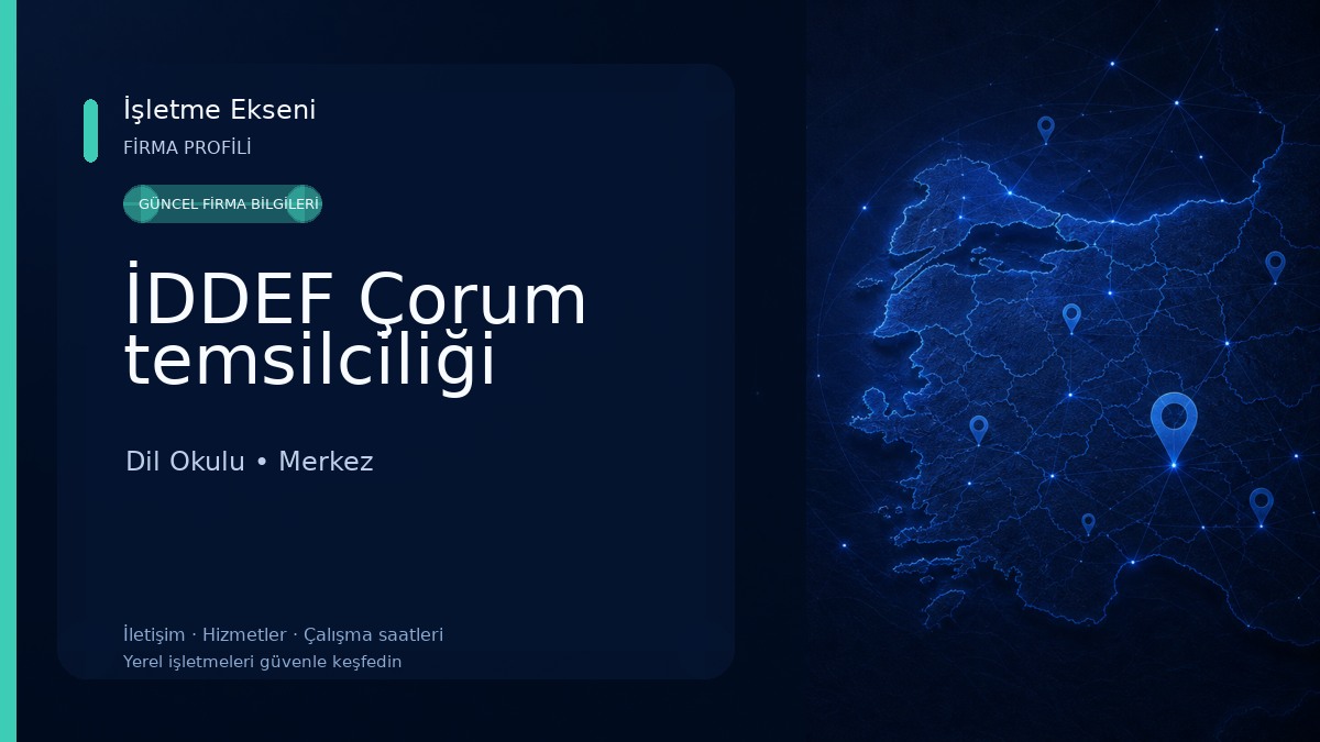 İDDEF Çorum temsilciliği Dil Okulu