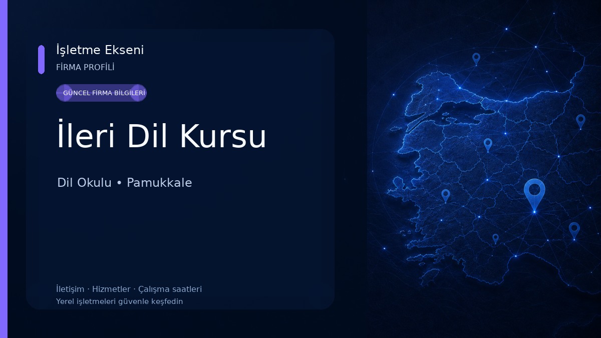 İleri Dil Kursu Dil Okulu