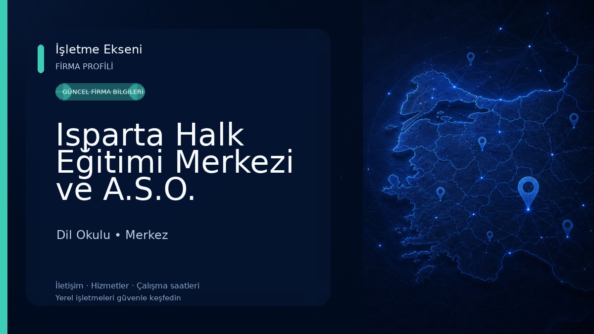 Isparta Halk Eğitimi Merkezi ve A.S.O. Müdürlüğü Dil Okulu