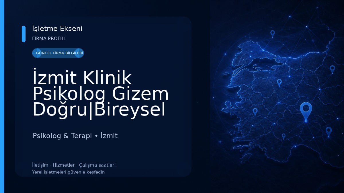 İzmit Klinik Psikolog Gizem Doğru|Bireysel Terapi|Yetişkin Terapisi|Online Terapi|Depresyon Tedavisi|Travma Terapisi Psikolog & Terapi