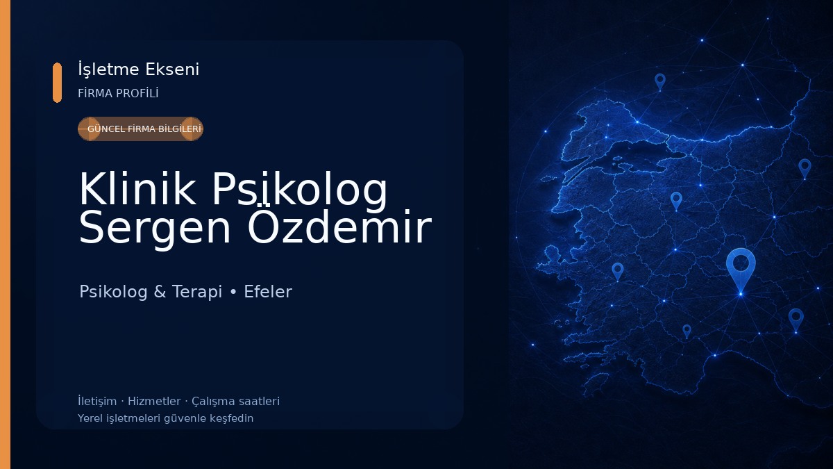 Klinik Psikolog Sergen Özdemir Psikolog & Terapi