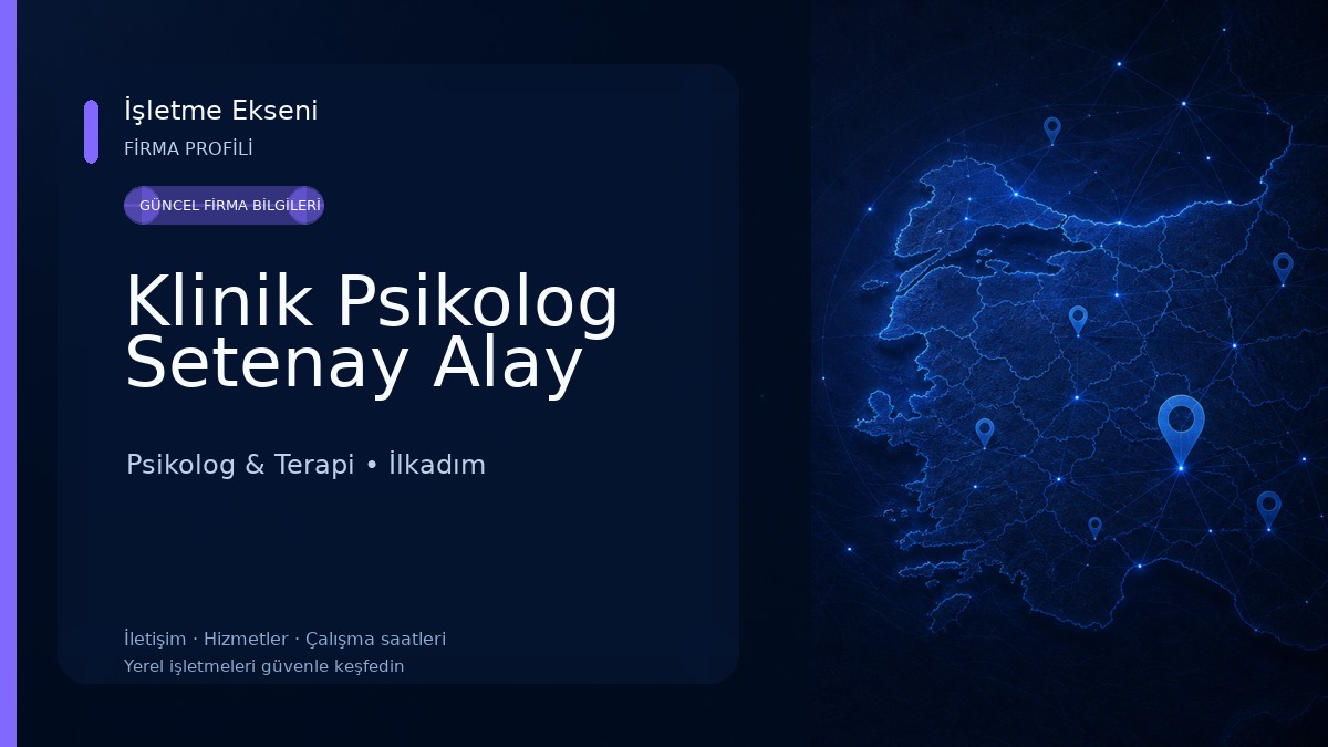 Klinik Psikolog Setenay Alay