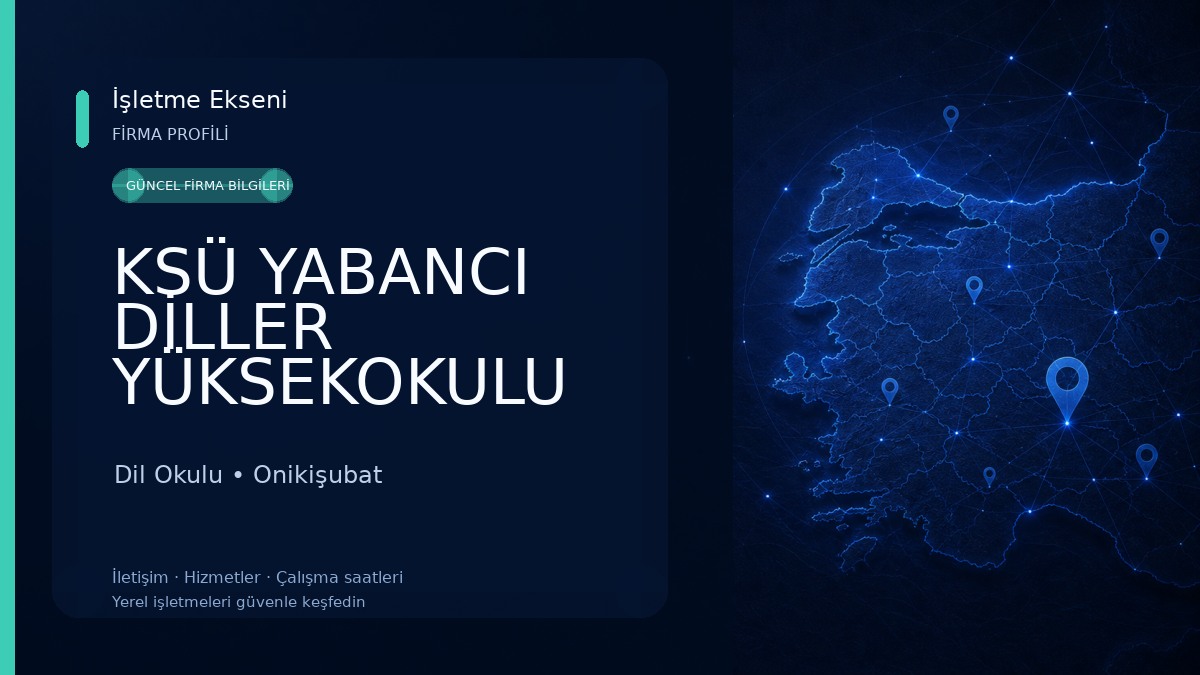 KSÜ YABANCI DİLLER YÜKSEKOKULU Dil Okulu
