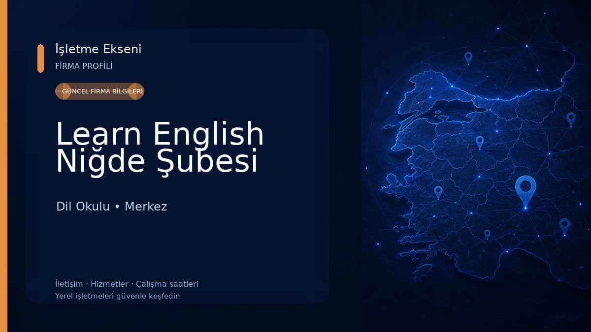 Learn English Niğde Şubesi
