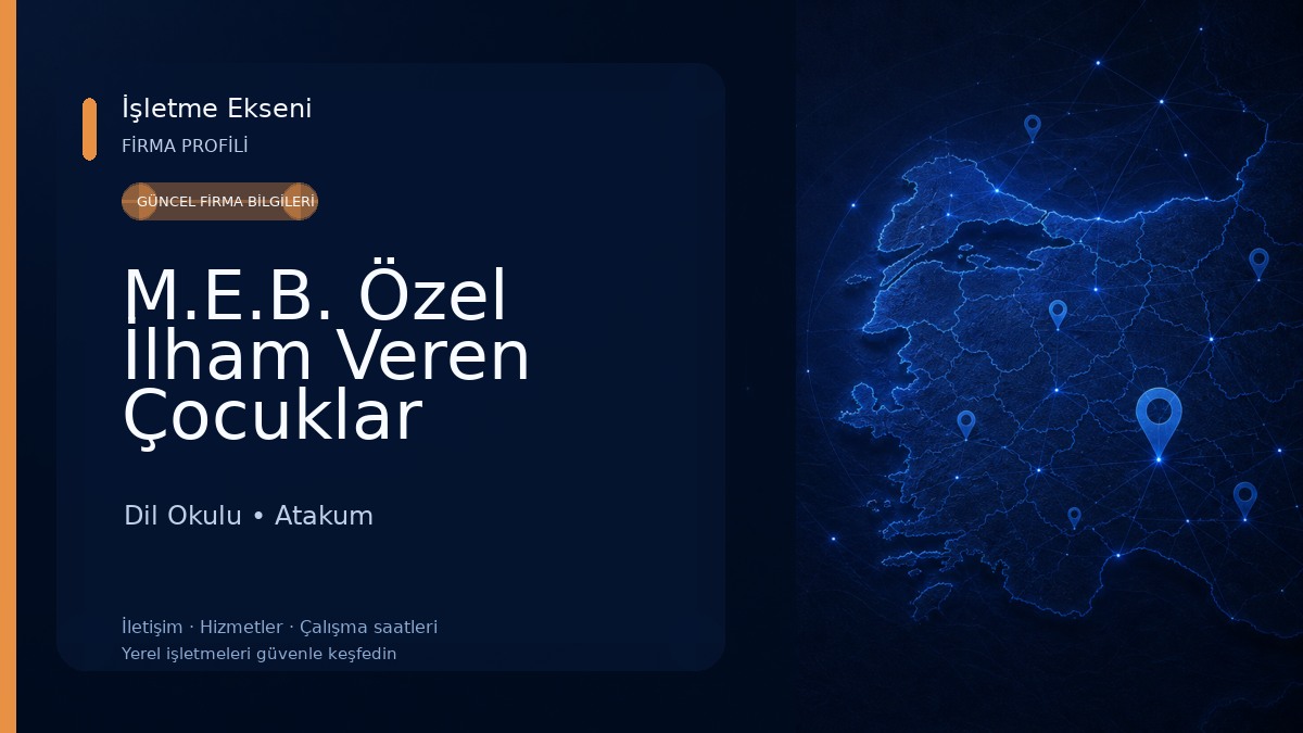M.E.B. Özel İlham Veren Çocuklar Yabancı Dil Kursu Dil Okulu