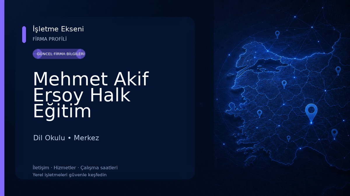 Mehmet Akif Ersoy Halk Eğitim Merkezi(ASO) Dil Okulu