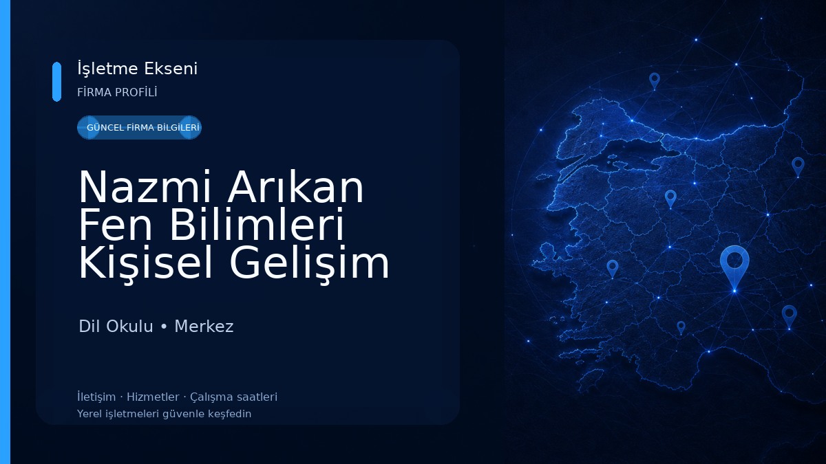 Nazmi Arıkan Fen Bilimleri Kişisel Gelişim Kursu Yalova Dil Okulu