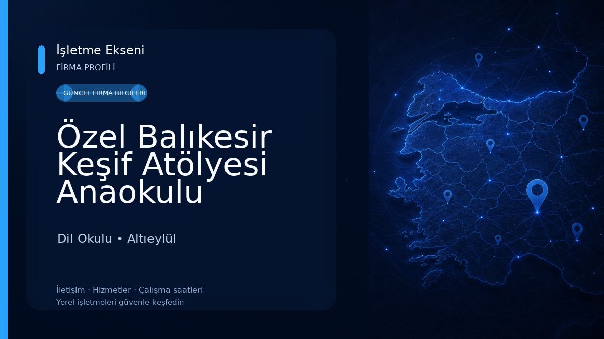 Özel Balıkesir Keşif Atölyesi Anaokulu Dil Okulu