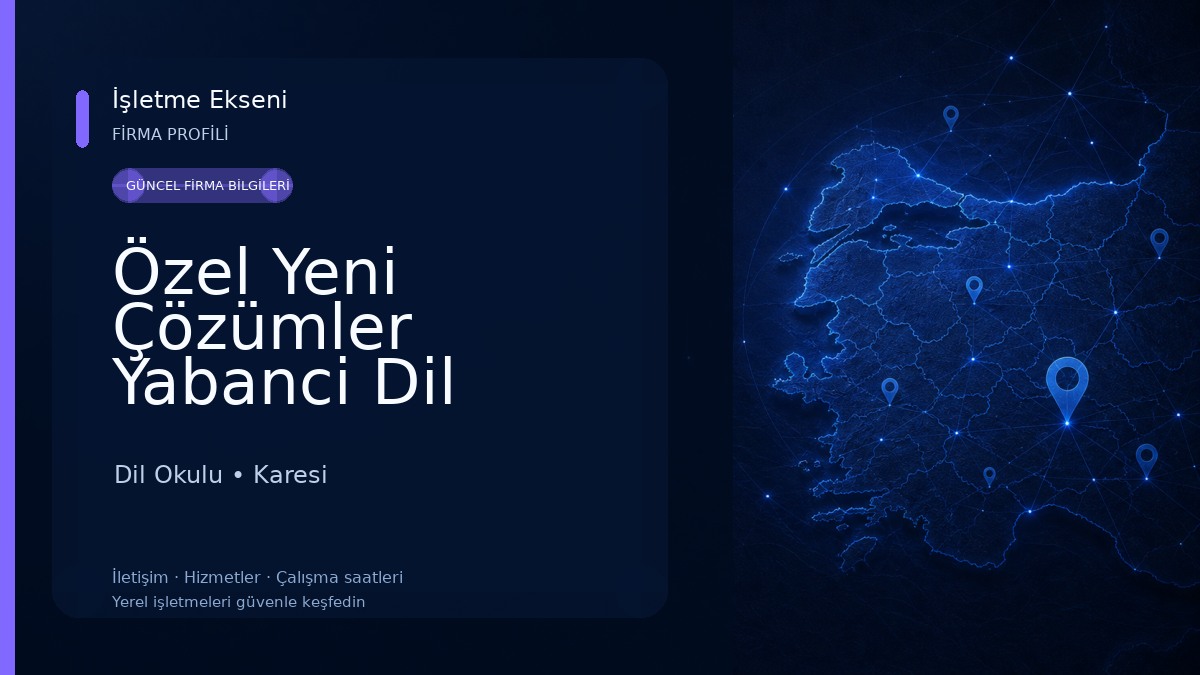 Özel Yeni Çözümler Yabanci Dil Kursu
