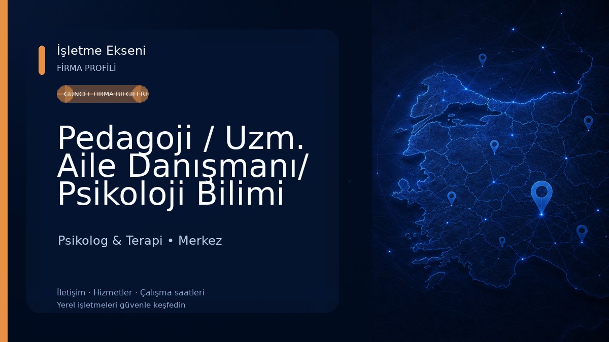 Pedagoji / Uzm. Aile Danışmanı/ Psikoloji Bilimi Uzmanı/ Eğitimci Yazar Nisa Yılmaz Aile Danışmanlık Merkezi 