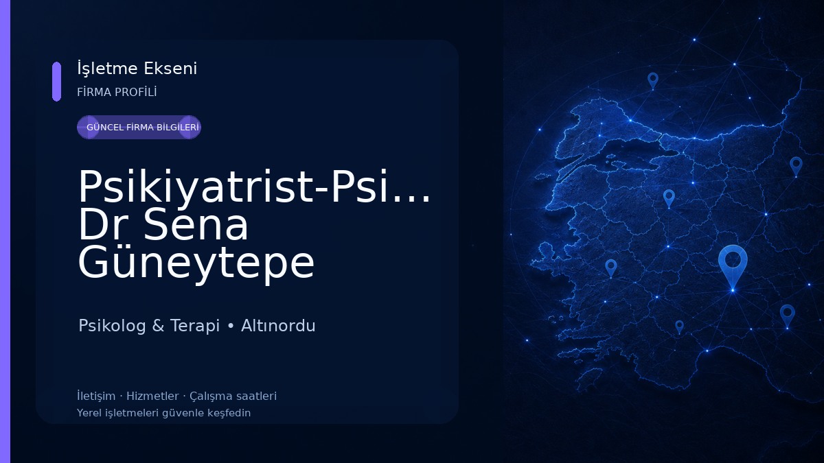 Psikiyatrist-Psikoterapist Dr Sena Güneytepe