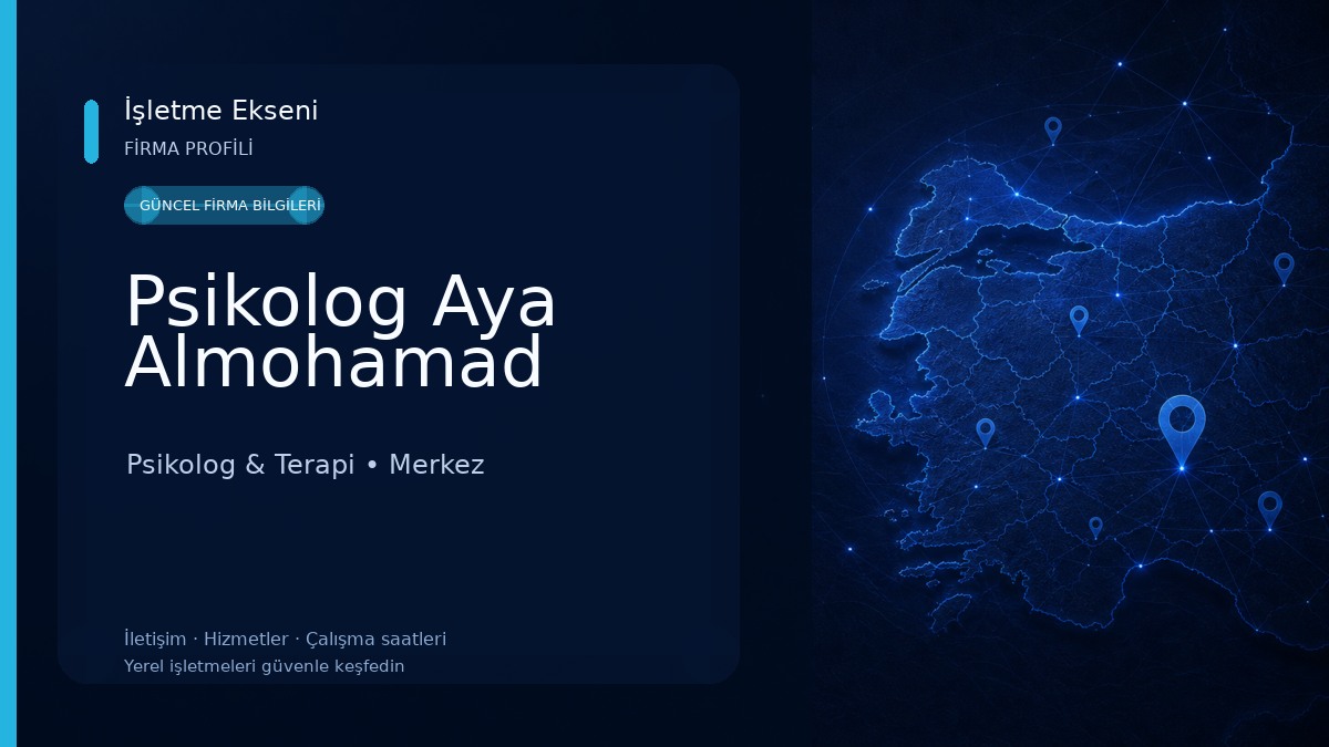 Psikolog Aya Almohamad Psikolog & Terapi