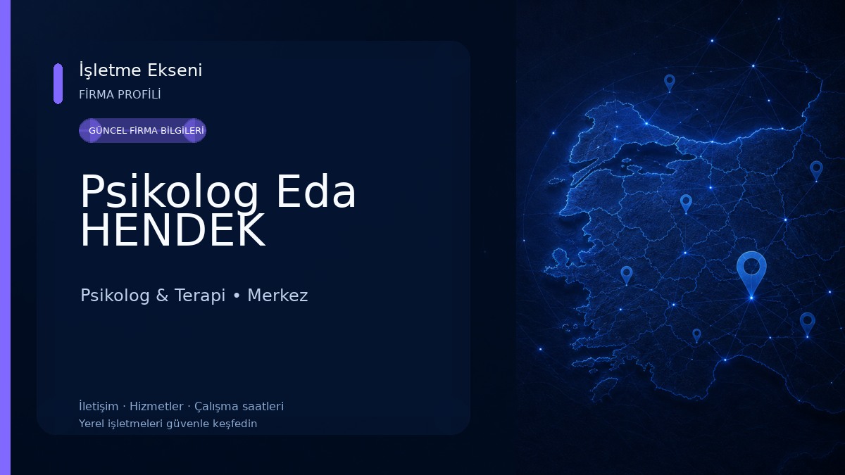 Psikolog Eda HENDEK Psikolog & Terapi