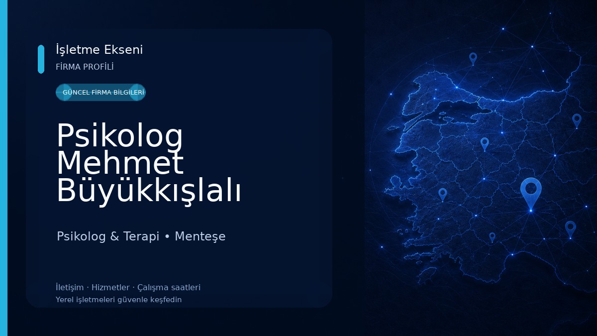 Psikolog Mehmet Büyükkışlalı Psikolog & Terapi