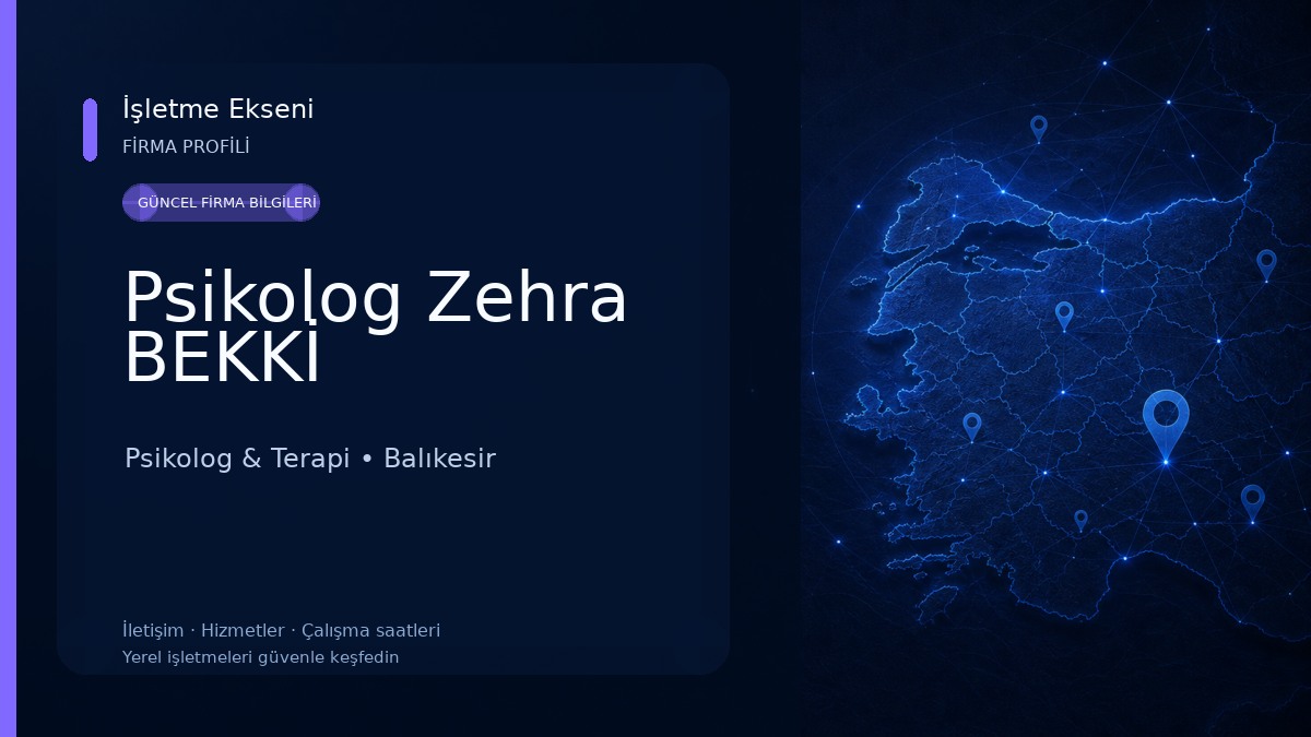 Psikolog Zehra BEKKİ Psikolog & Terapi