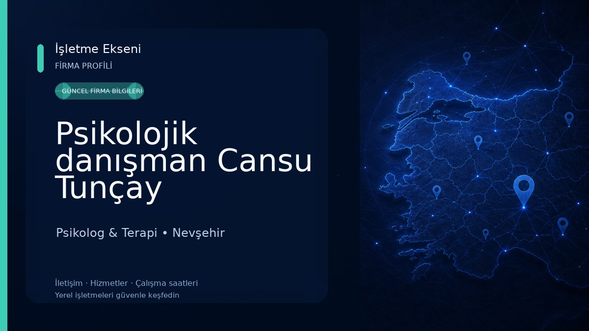 Psikolojik danışman Cansu Tunçay Psikolog & Terapi