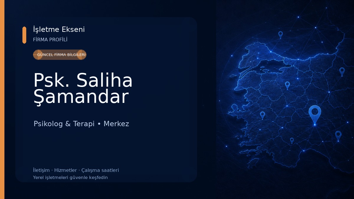 Psk. Saliha Şamandar Psikolog & Terapi