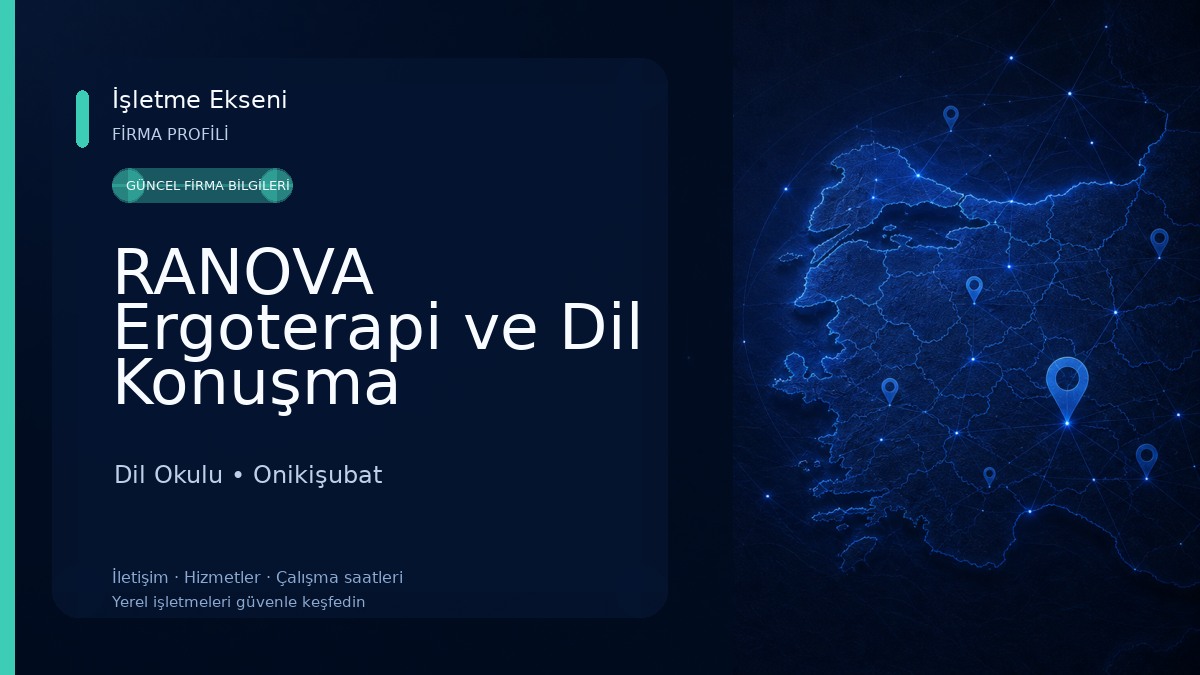 RANOVA Ergoterapi ve Dil Konuşma Merkezi Dil Okulu