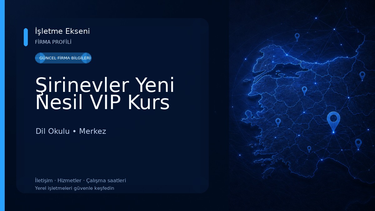 Şirinevler Yeni Nesil VIP Kurs 