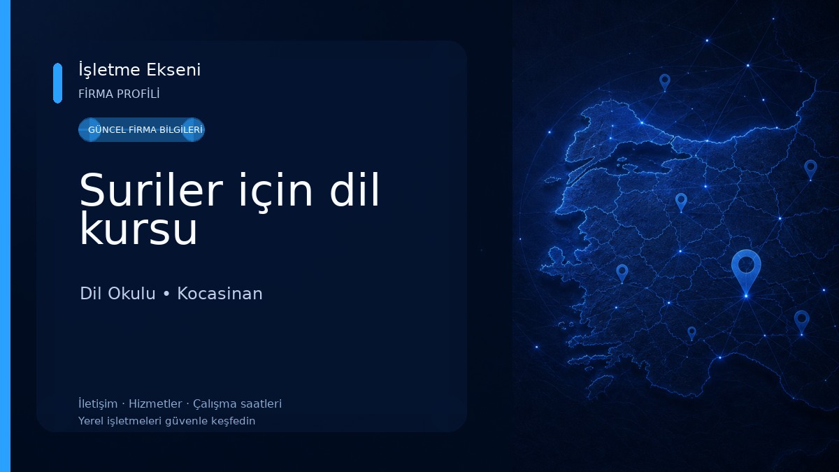 Suriler için dil kursu