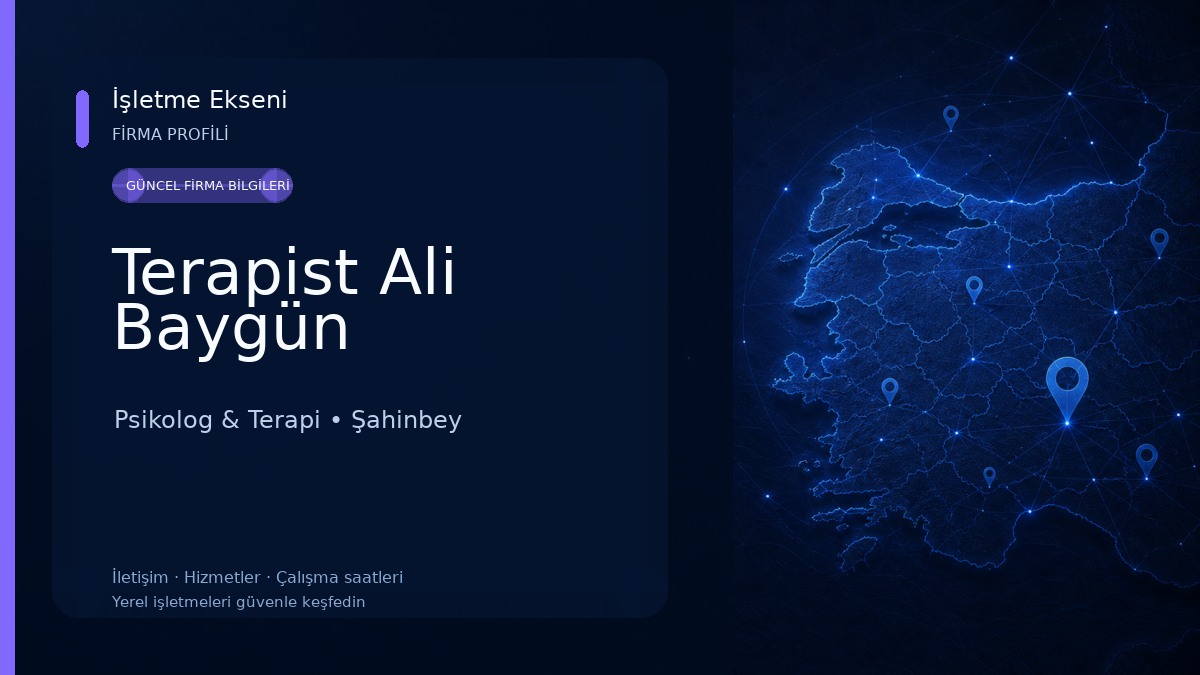 Terapist Ali Baygün Psikolog & Terapi