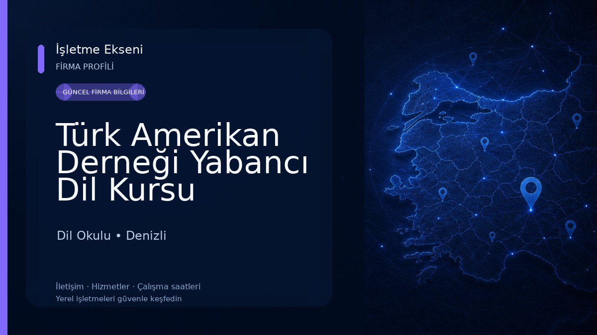 Türk Amerikan Derneği Yabancı Dil Kursu Dil Okulu