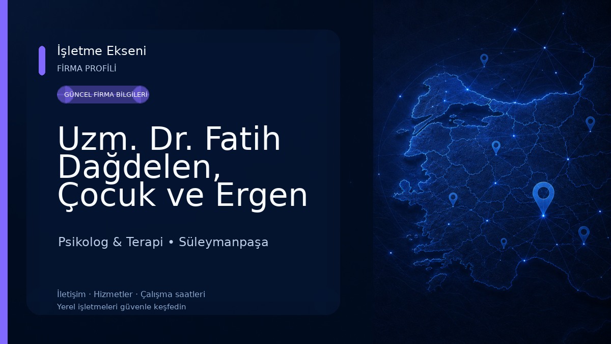 Uzm. Dr. Fatih Dağdelen, Çocuk ve Ergen Psikiyatrisi Psikolog & Terapi