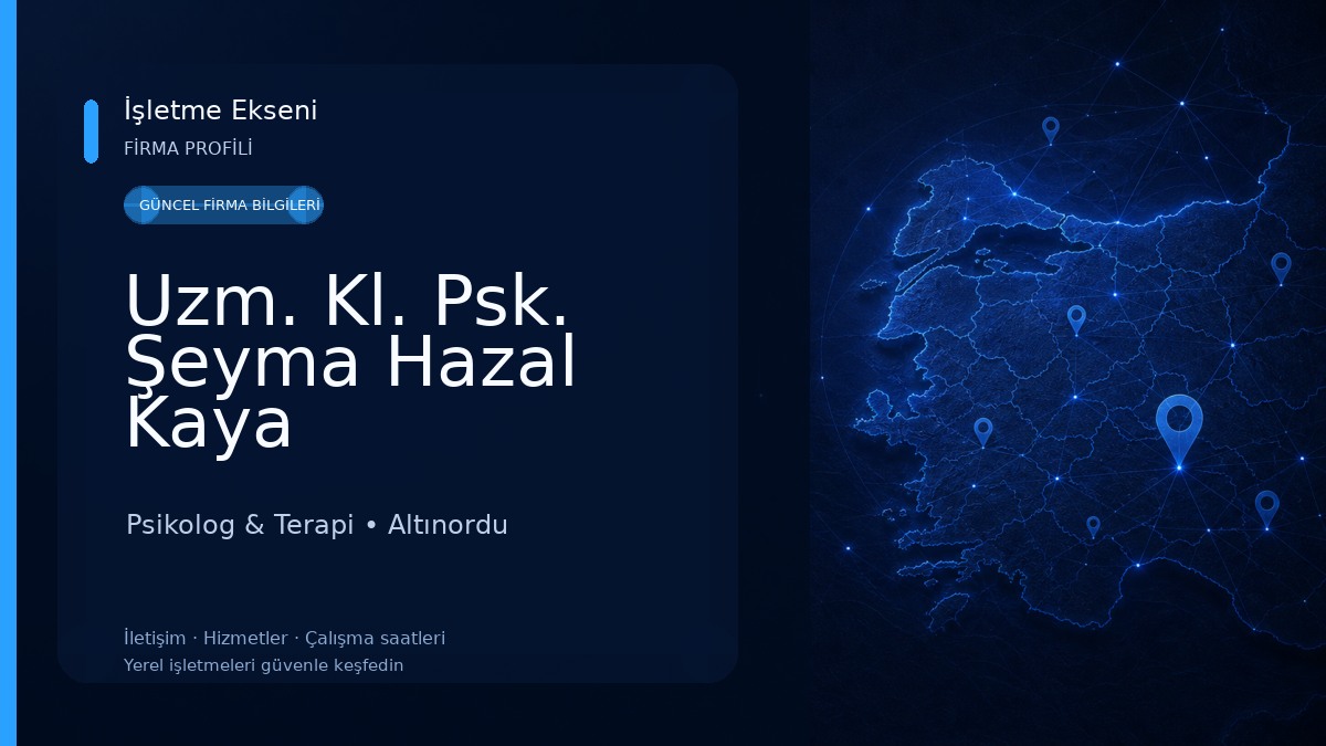 Uzm. Kl. Psk. Şeyma Hazal Kaya Psikolog & Terapi
