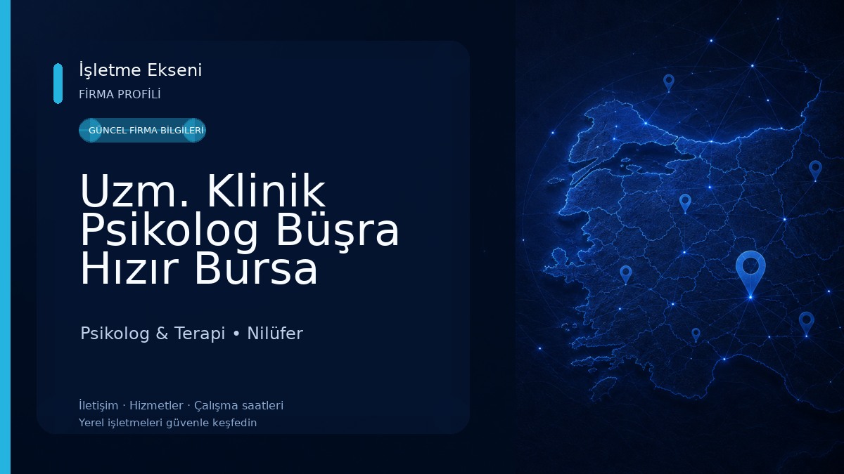 Uzm. Klinik Psikolog Büşra Hızır Bursa Psikolog Psikolog & Terapi