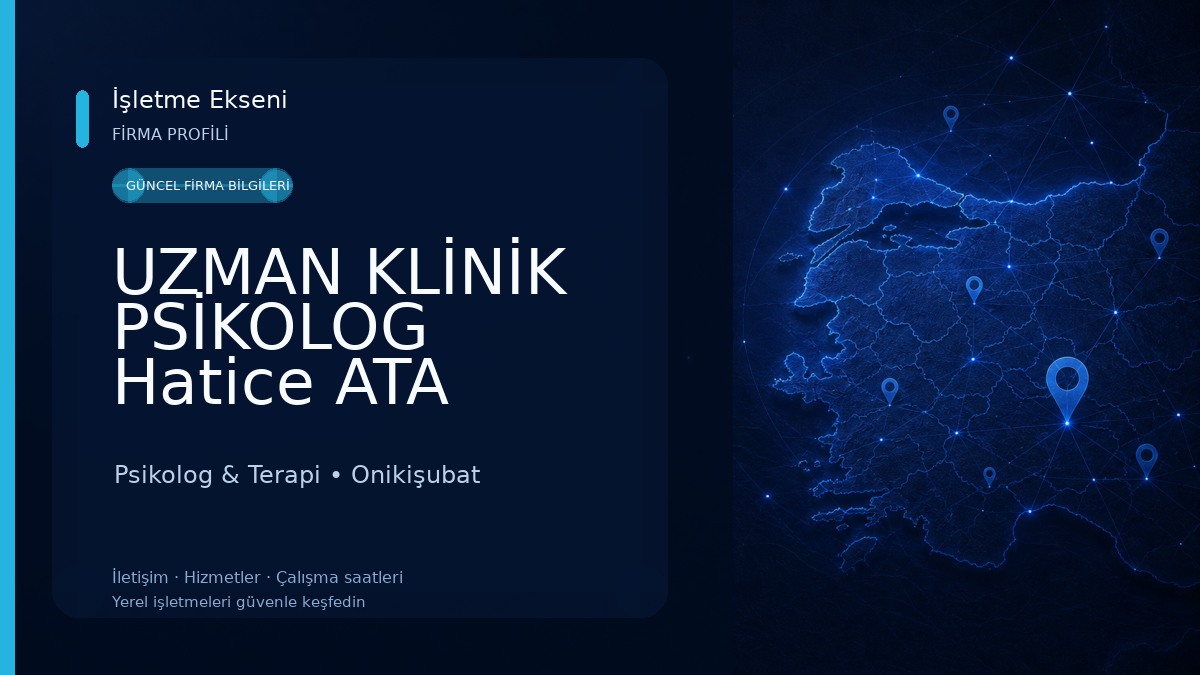 UZMAN KLİNİK PSİKOLOG Hatice ATA Psikolog & Terapi