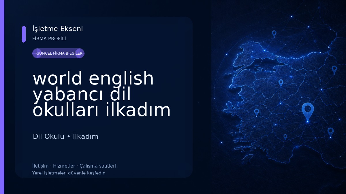 world english yabancı dil okulları ilkadım şubesi Dil Okulu