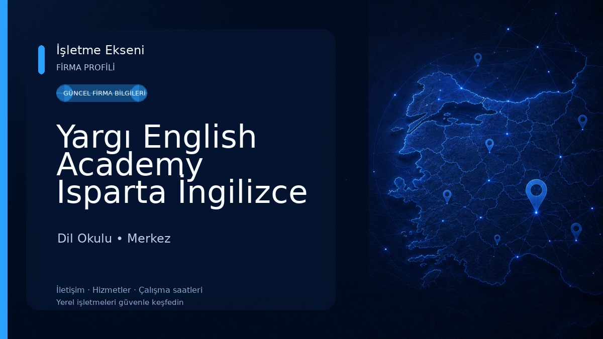 Yargı English Academy Isparta İngilizce Kursu Dil Okulu
