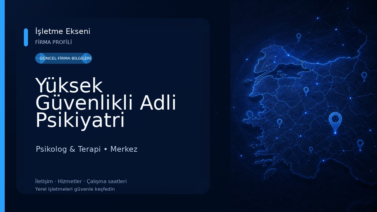 Yüksek Güvenlikli Adli Psikiyatri Hastanesi 